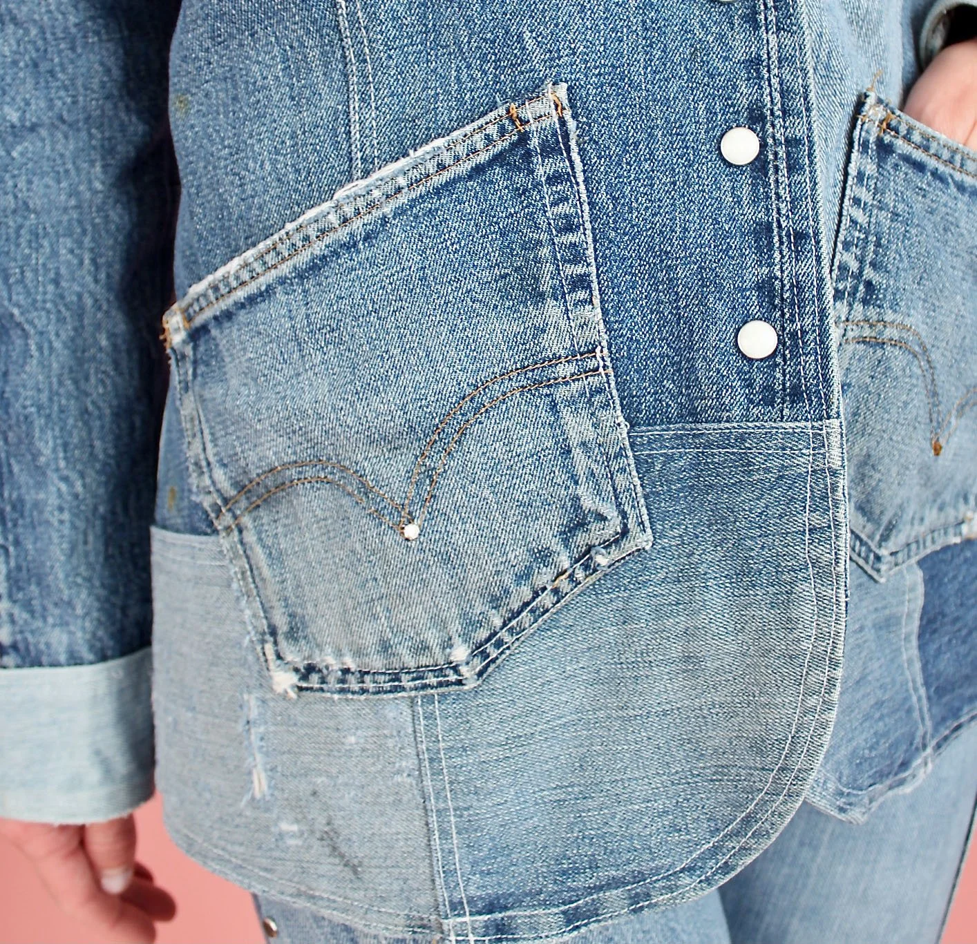 Vintage Levi's 501 Selvedge Denim Tailored Patchwork